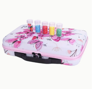 Preview: Diamond Painting Aufbewahrungsbox mit 60 Dosen Schmetterlinge 